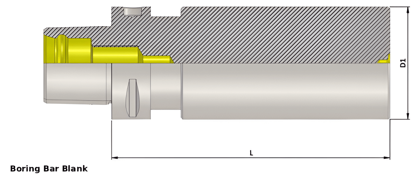 Polygonal Shank T8 Boring Bar Blank Dia 120.0  L 160 (Balanced to G2.5 25000 RPM) (ISO 26623-1) (Compatible with Capto® Style C8)